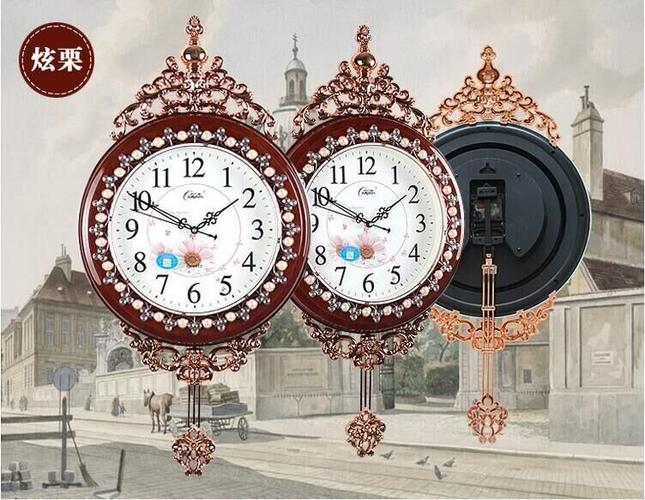 您的不二选择 产地: 北京市 康巴丝新款欧式摇摆挂钟: 钟表 产品摘要